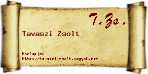 Tavaszi Zsolt névjegykártya